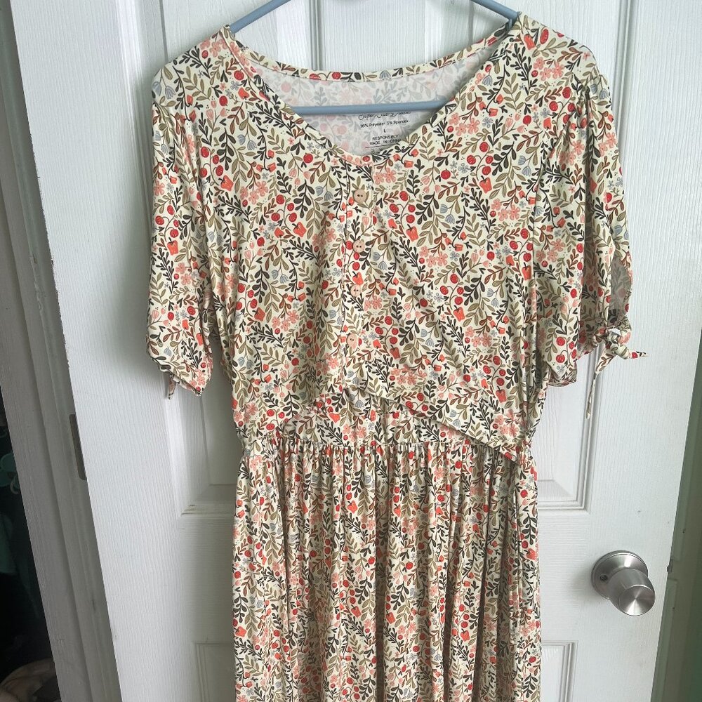 Super Cute Dresses NURSING Dress: Vines and Branches Size L in EUC